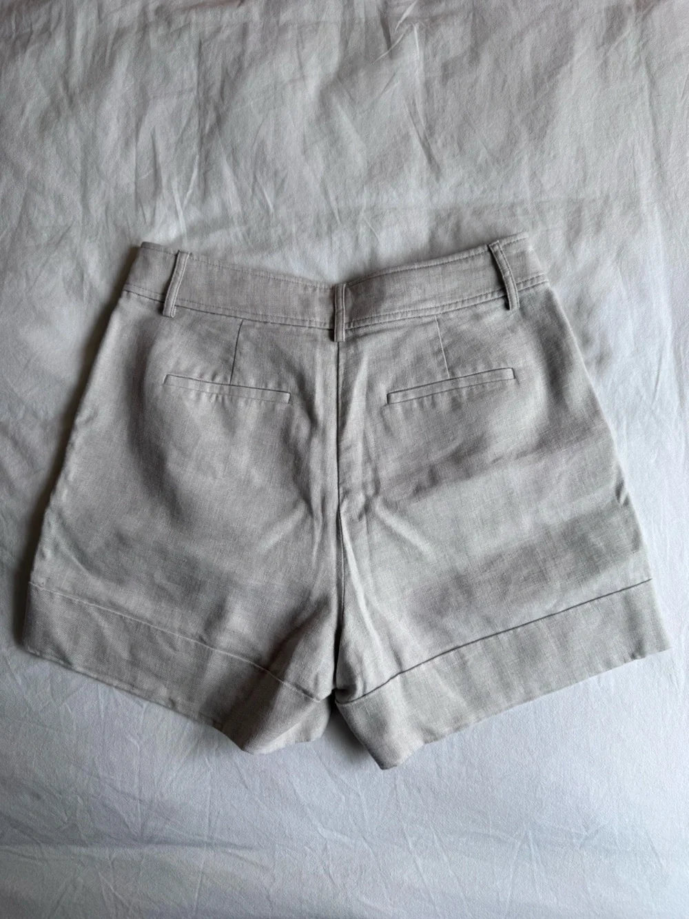 J. Crew Remi Linen Pleated Shorts in Flax